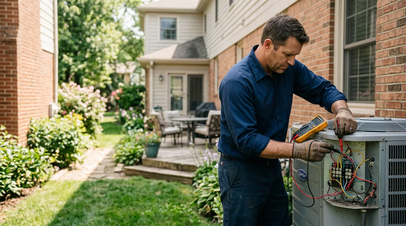 HVAC technician working near Shipshewana, IN